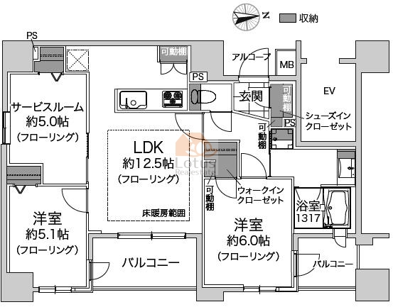 アドバンスステージ田端参番館402間取図