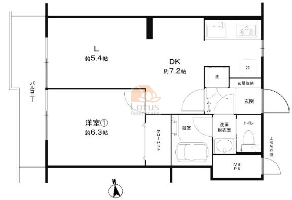 ライオンズマンション新宿原町507間取図