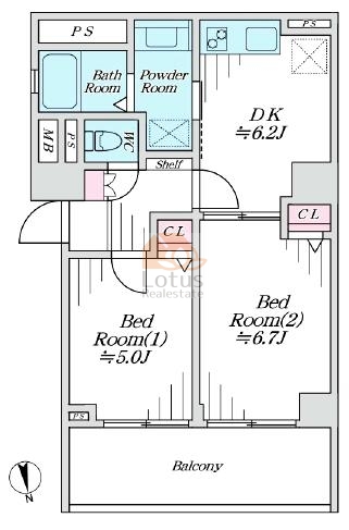 東海経堂マンション106間取図