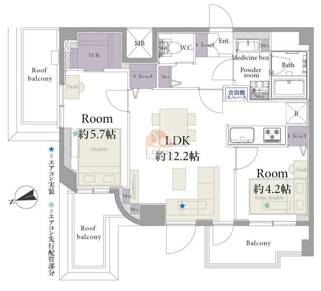 パレソレイユ上北沢305間取図