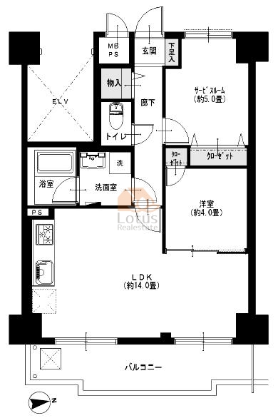 ピュアシティすみだ堤通502間取図