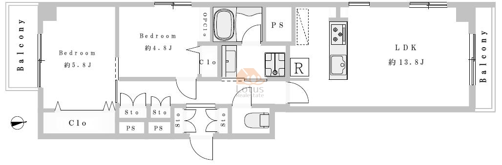 マンションヴィップ東日本橋802間取図