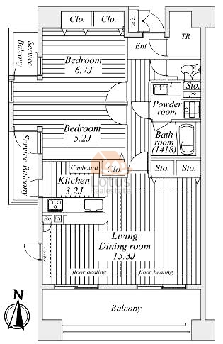 イトーピア麻布508間取図