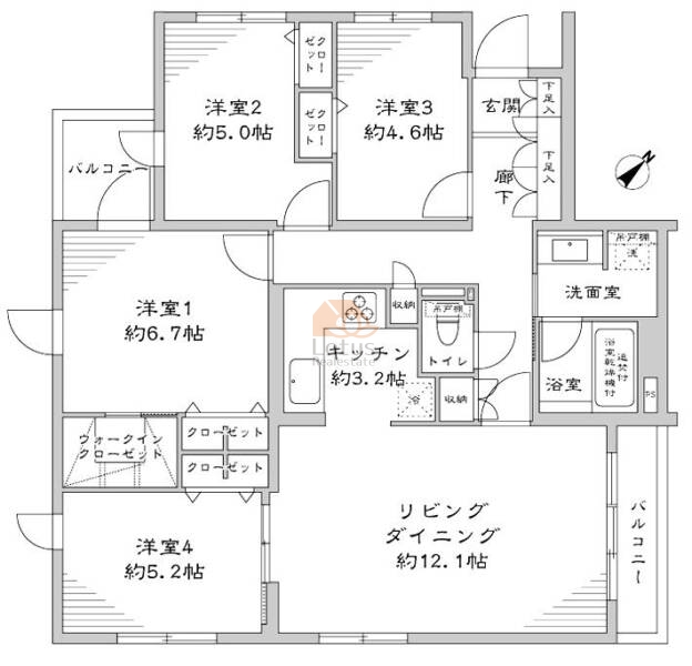 コスモ平井503間取図