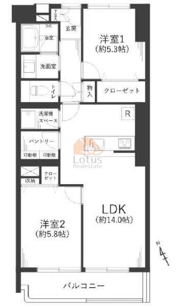 コープ戸山台307間取図