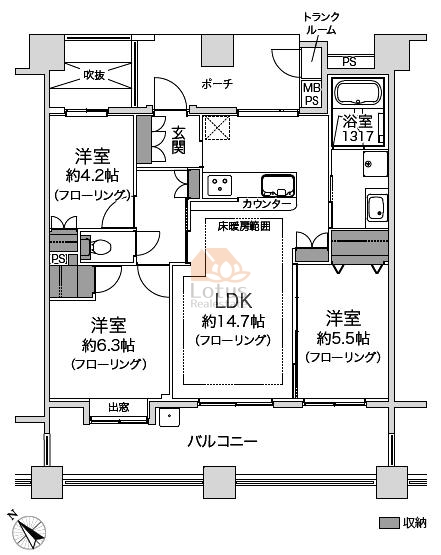 アーデルハイム八幡山1003間取図