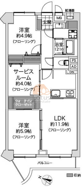 イトーピア東陽町マンション1219間取図