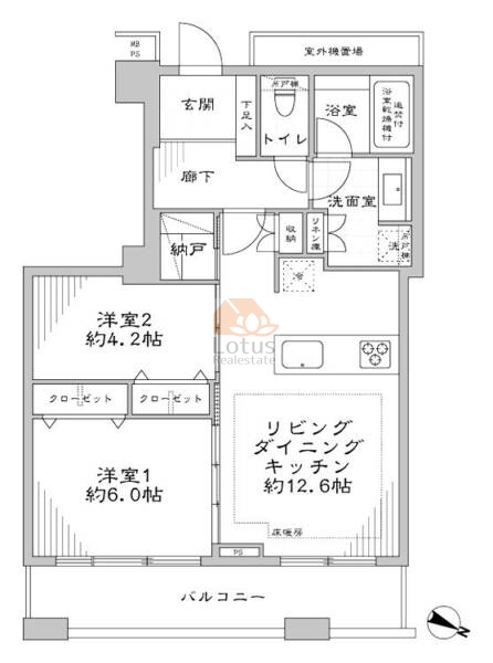 芝浦アイランド2403間取図