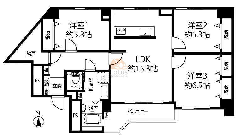 両国グレースマンション1102間取図