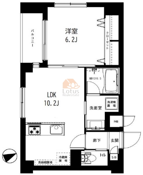 ビット用賀601間取図