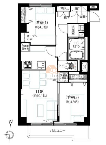 フジタオーク業平マンション904間取図