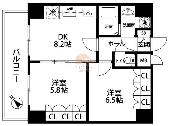 グラントレゾール浅草501間取図