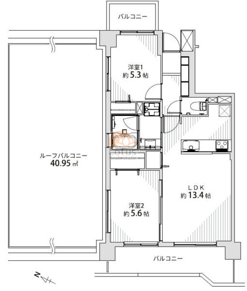 モナークマンション両国隅田川901間取図