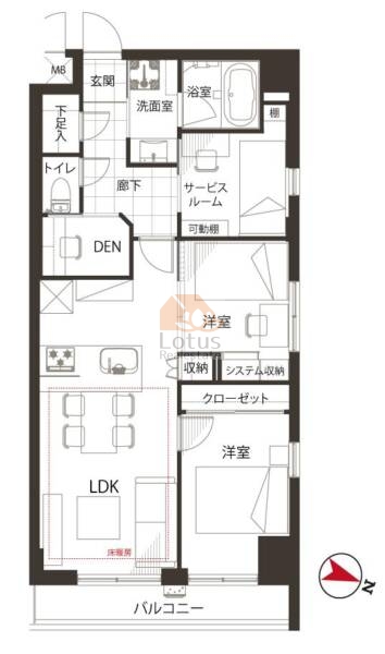 日本橋三越前アムフラット壱番館303間取図