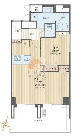 ランジェ青山角部屋間取図