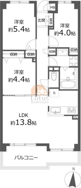 藤和シティコープ桜上水２205間取図