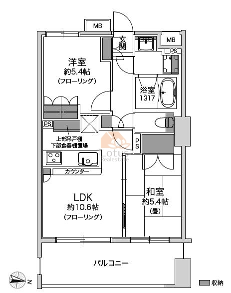 リステージヴィスタ806間取図