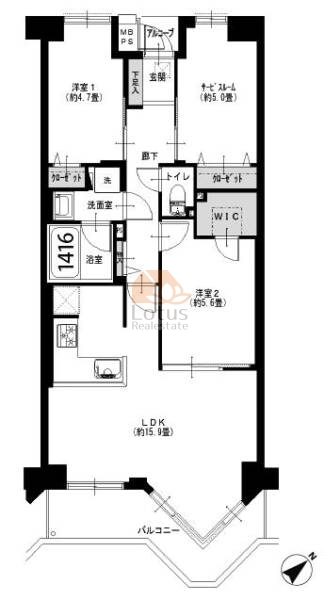 バームハイツ西葛西615間取図