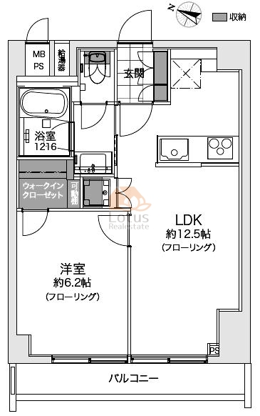 秀和上野毛レジデンス304間取図