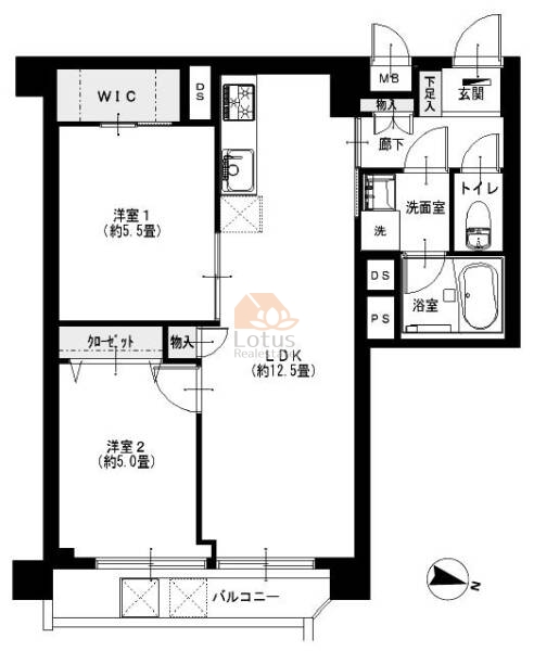 セザール御殿山510間取図