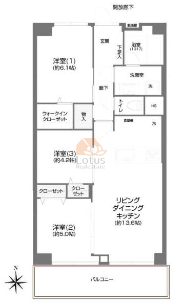 南千住スカイハイツ1118間取図