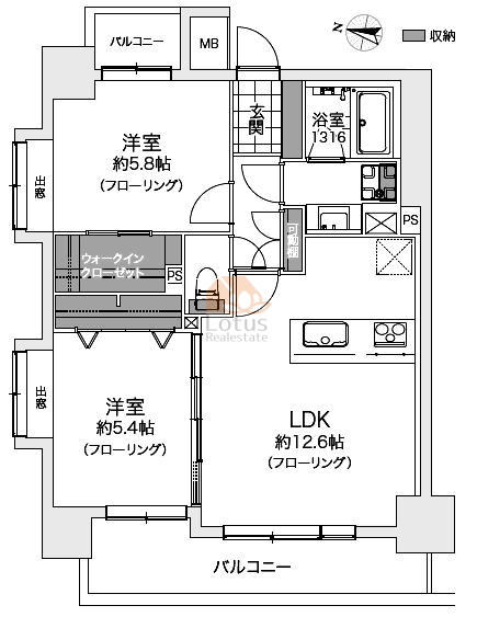 藤和シティホームズ東陽町801間取図