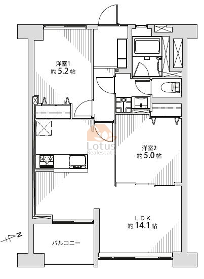 大森駅前住宅1107間取図