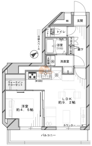 言問パークアベニュー301間取図