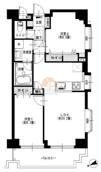 グランイーグル南大井604間取図