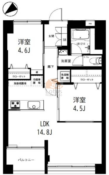 大森駅前住宅416間取図