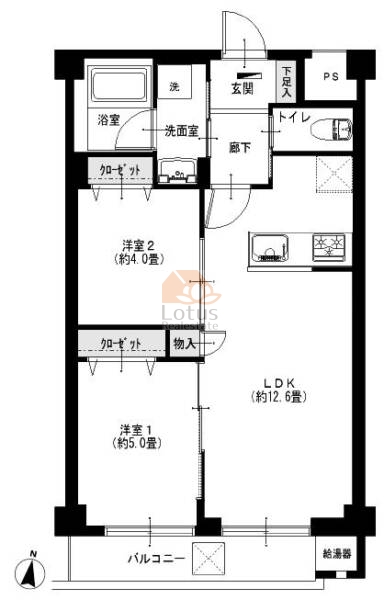 ダイアパレス大島404間取図