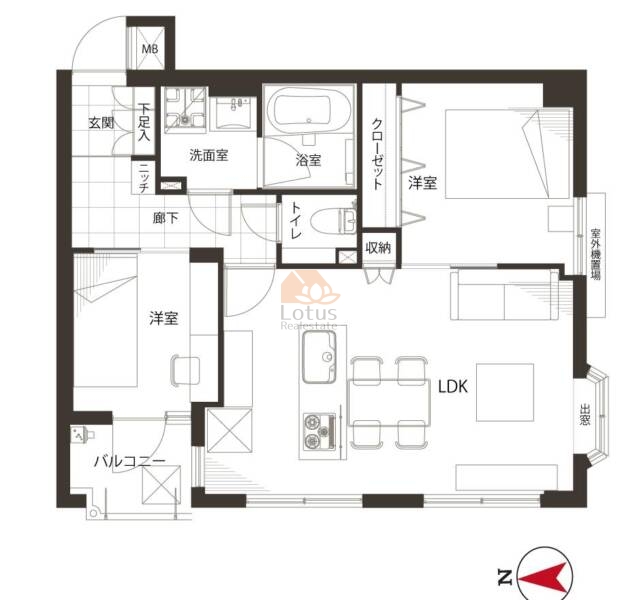 カインドステージ四谷三丁目502間取図