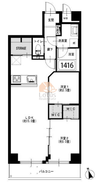ルミネ五反田第2907間取図