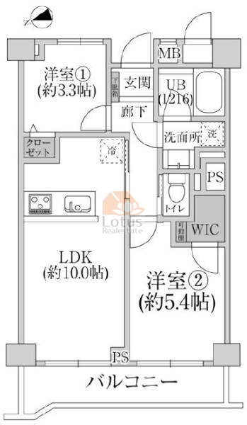 ライオンズマンション墨田309間取図