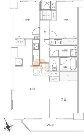 東立石ガーデン305間取（3LDK）