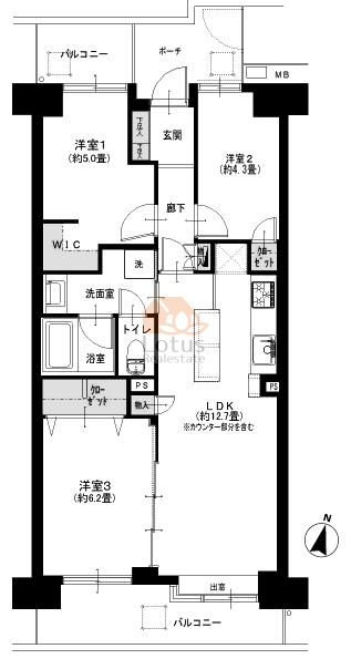 ディアハイム赤羽408間取図