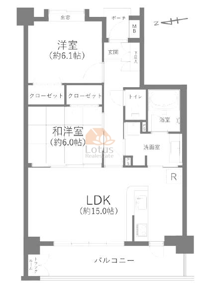 アーバンキャッスル梅島802間取図