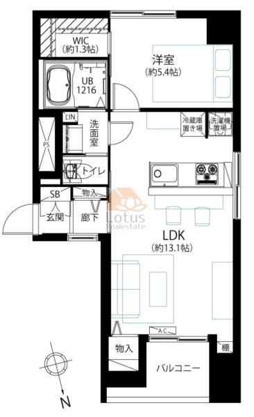 ライオンズマンション下谷301間取図