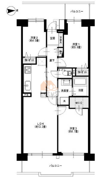 リノア西葛西505間取図