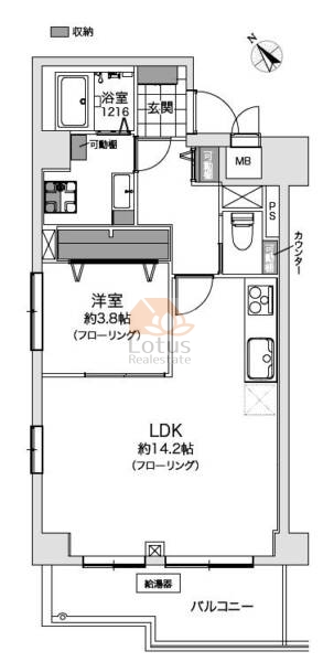 ニューライフ日本橋1001間取図