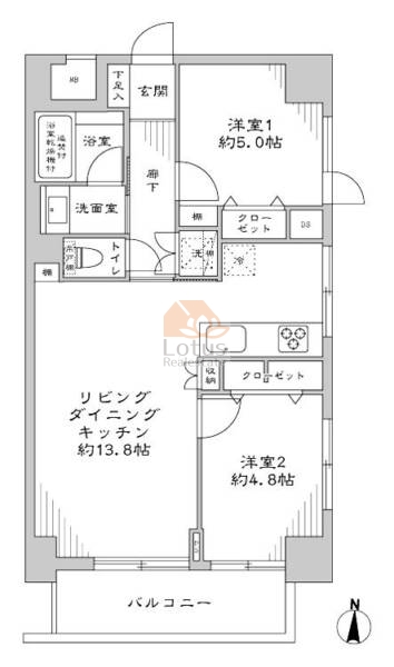 ドヌール蔵前403間取図