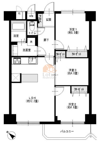 東武西新井東口サンライトマンション203間取図