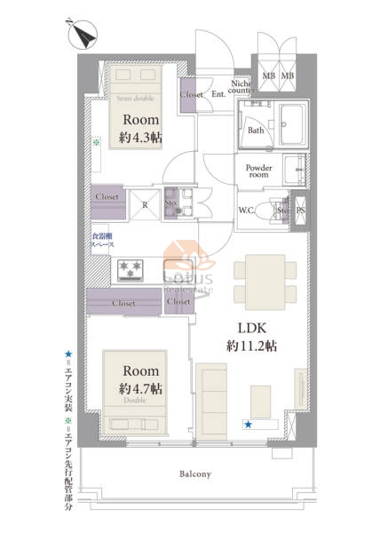 中銀日本橋浜町マンシオン503間取図