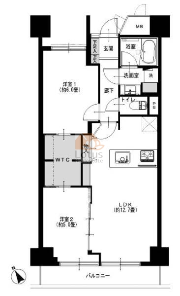 シャンボール三田1213間取図