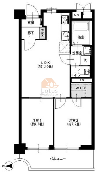 亀戸パークハイツ902間取図