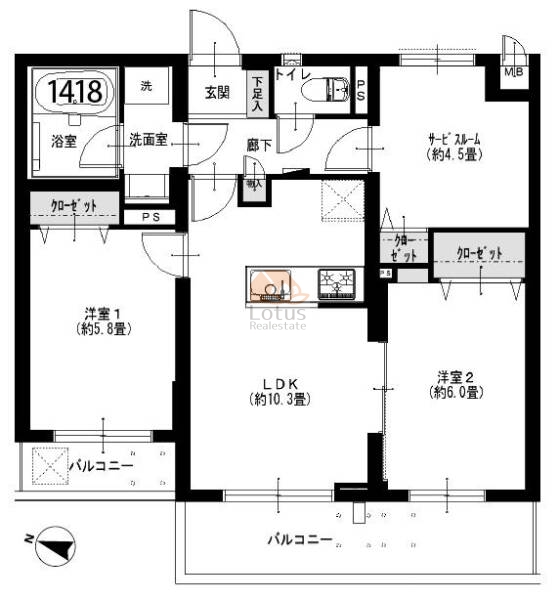 マイキャッスル武蔵関203間取図