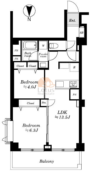 マンションニュー田端507間取図