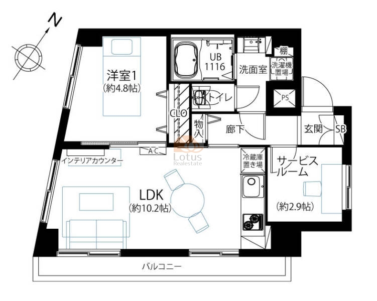 向島グリーンパレス704間取図