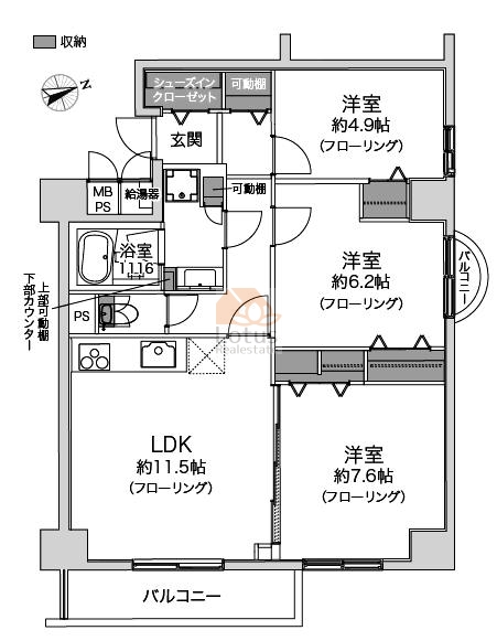 フジイチパークタワーズ401間取図