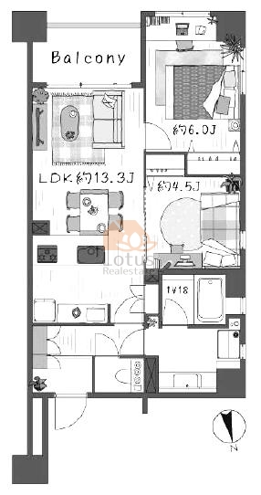 ネバーランド上野松が谷1001間取図